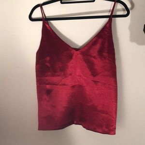 Red Silk Cami Top